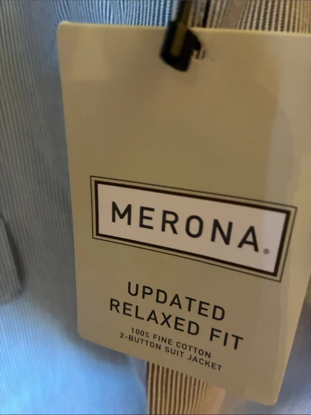 Merona Light Blue Seersucker Two-Piece Suit